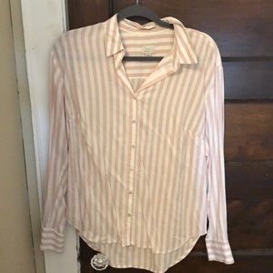 Pink and White striped shirt